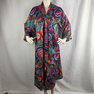 Natori Floral Paisley Print Kimono Wrap Robe